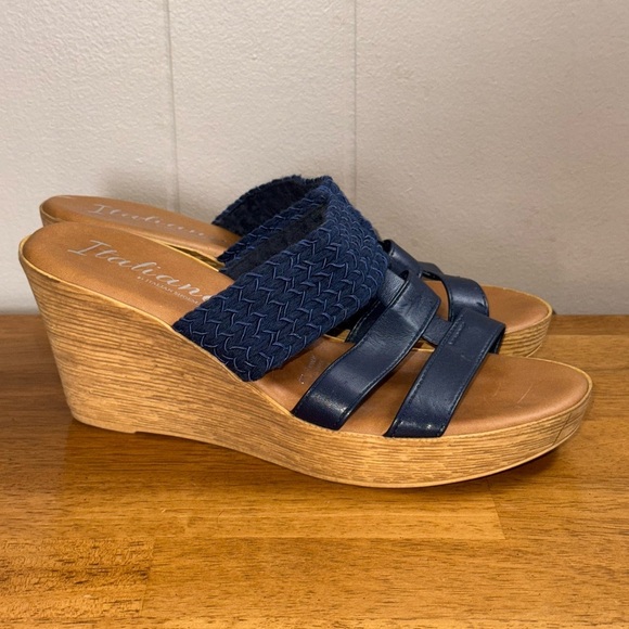 Italiana by Italian Shoemakers • Mandii Wedge Sandals - Picture 3 of 10